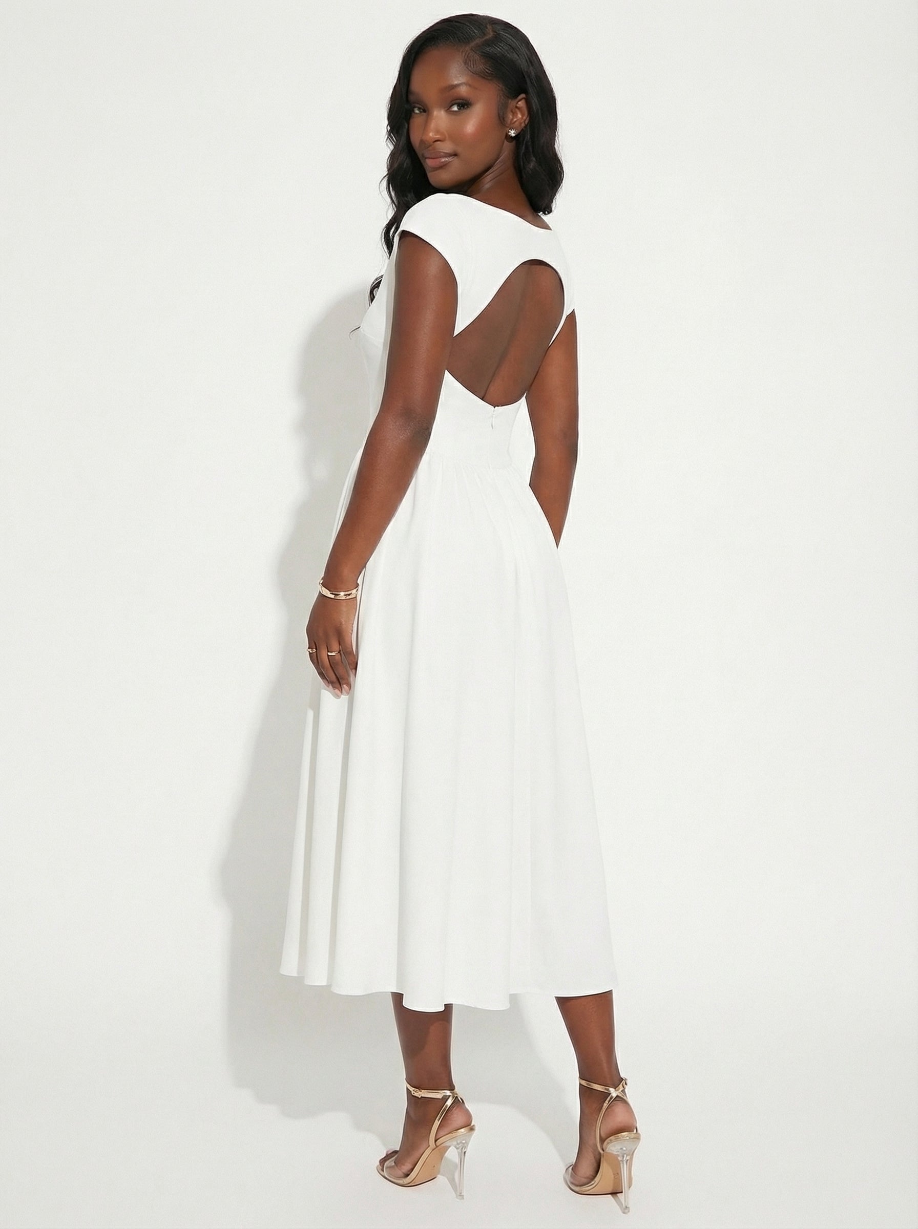 Night Out Energy Open Back Cut-Out A-Line Dress