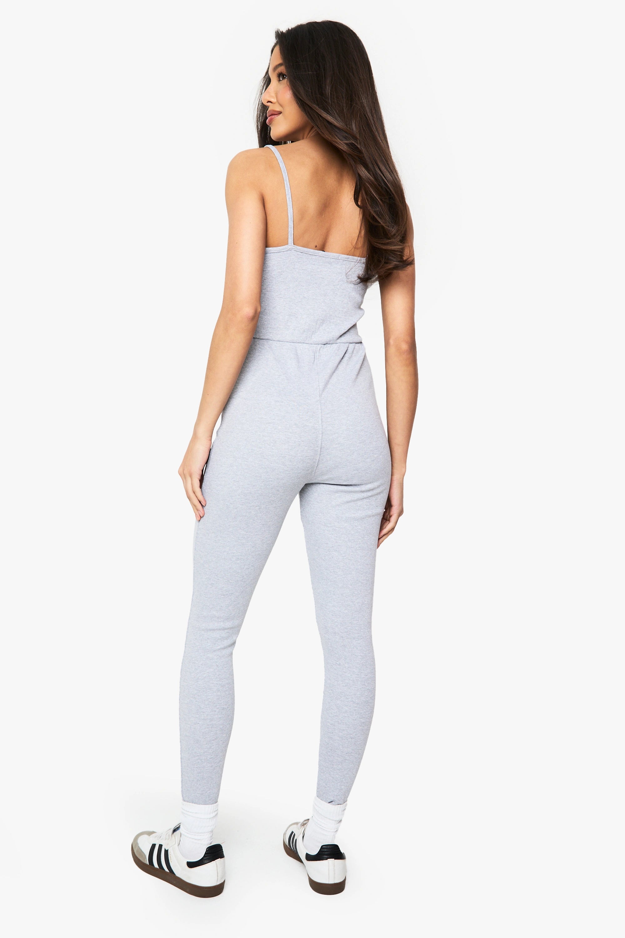 Cotton Rib Skinny Jumpsuit
