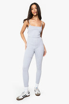 Cotton Rib Skinny Jumpsuit