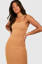 Premium Super Soft Racer Low Scoop Midaxi Dress