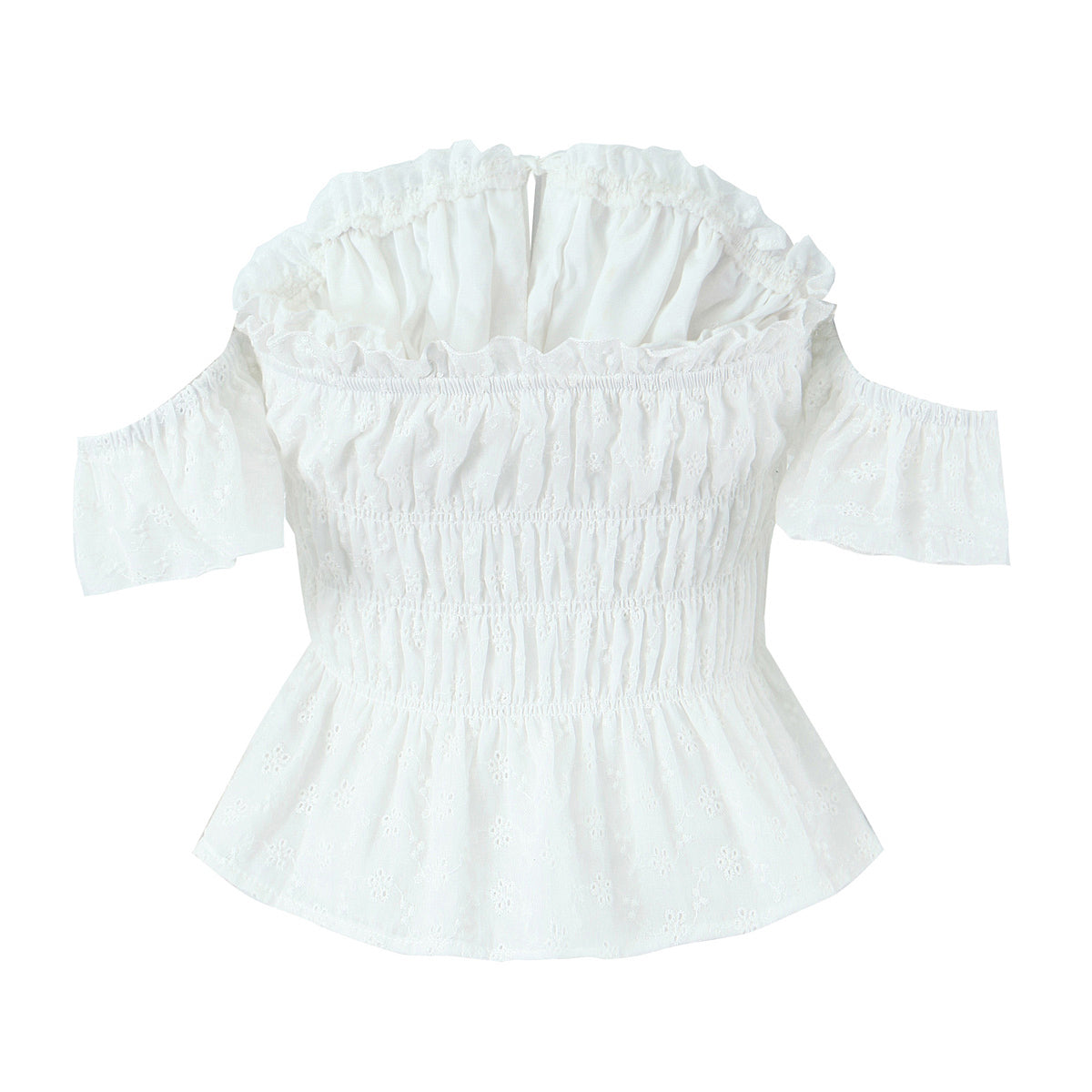 That Girl White Slash Neck Lace Up Blouse