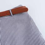 Stripe It Rich Vintage Woven Zip Pocket Shorts
