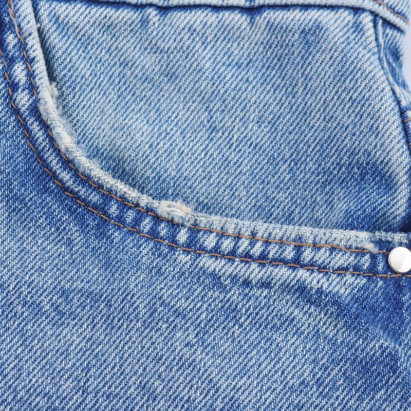 Back In Blue Retro Zip Denim Mini Skirt