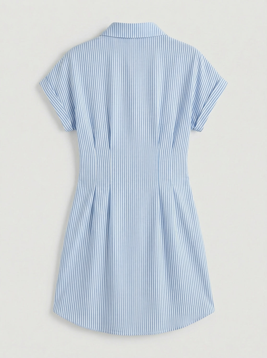 Left Bank Striped Short Sleeve A-Line Shirt Dress