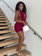 Alexandranx Summer Fits Prom Dress Burgundy Color Women Outfit