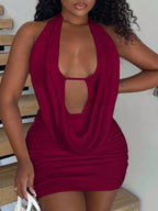 Alexandranx Summer Fits Prom Dress Burgundy Color Women Outfit